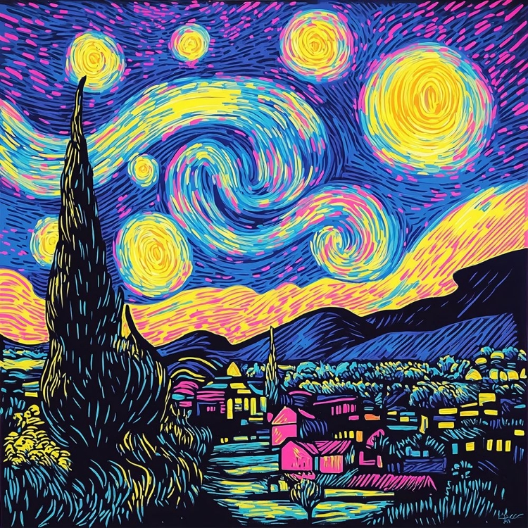 Picture of STARRY NIGHT POP ART XII