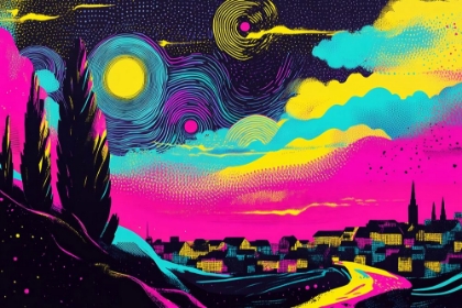 Picture of STARRY NIGHT POP ART XIV