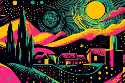 Picture of STARRY NIGHT POP ART XVI