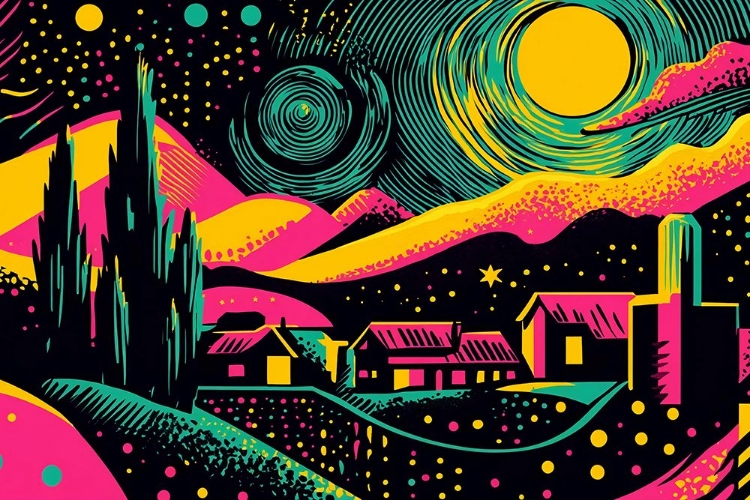 Picture of STARRY NIGHT POP ART XVI
