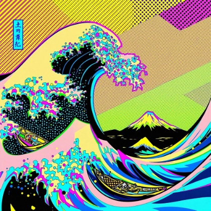 Picture of THE GREAT WAVE POP ART II