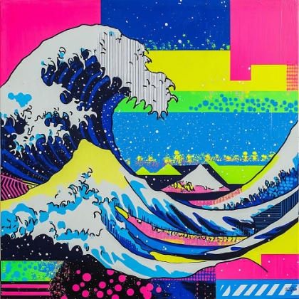 Picture of THE GREAT WAVE POP ART XI