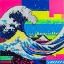 Picture of THE GREAT WAVE POP ART XI