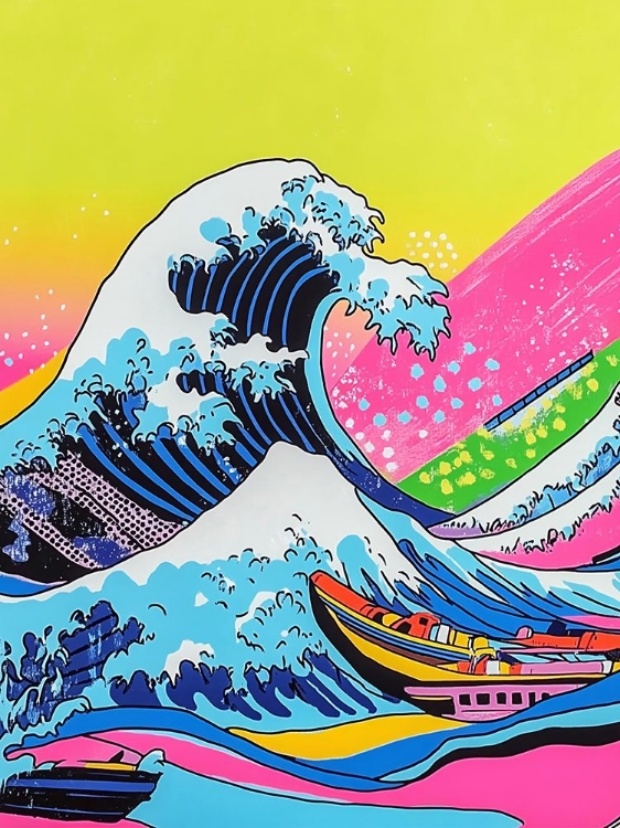 Picture of THE GREAT WAVE POP ART XII