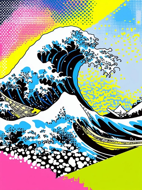 Picture of THE GREAT WAVE POP ART XIV