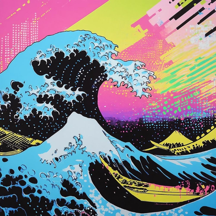 Picture of THE GREAT WAVE POP ART XVI