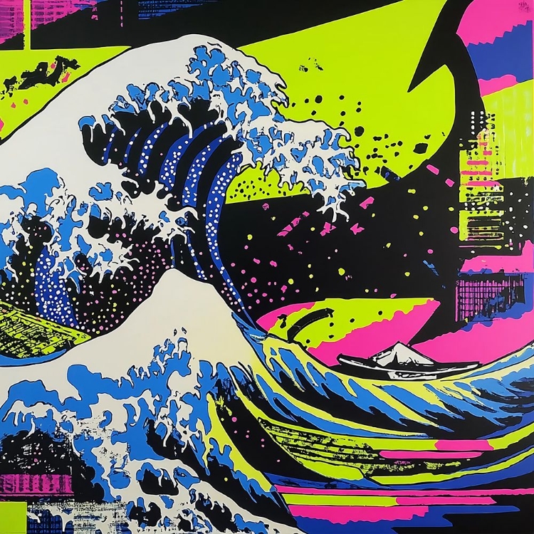 Picture of THE GREAT WAVE POP ART XVII