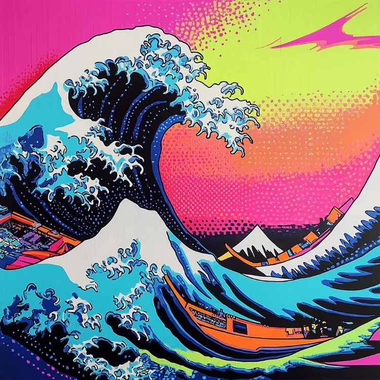 Picture of THE GREAT WAVE POP ART XVIII