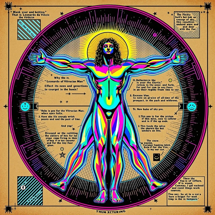 Picture of VITRUVIAN MAN POP ART I