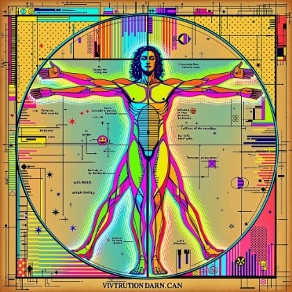 Picture of VITRUVIAN MAN POP ART II