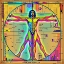 Picture of VITRUVIAN MAN POP ART II
