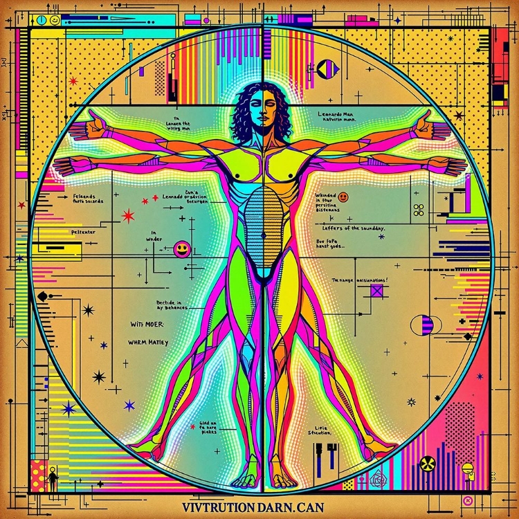 Picture of VITRUVIAN MAN POP ART II