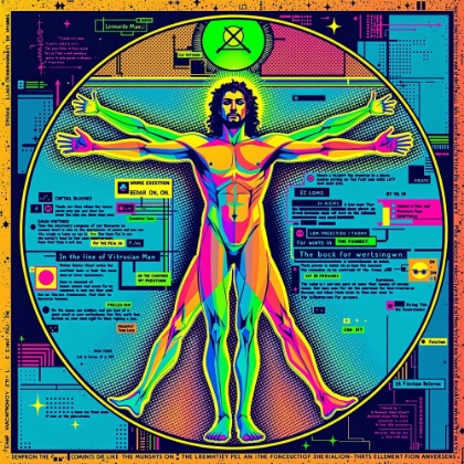 Picture of VITRUVIAN MAN POP ART III