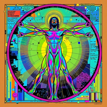 Picture of VITRUVIAN MAN POP ART IV