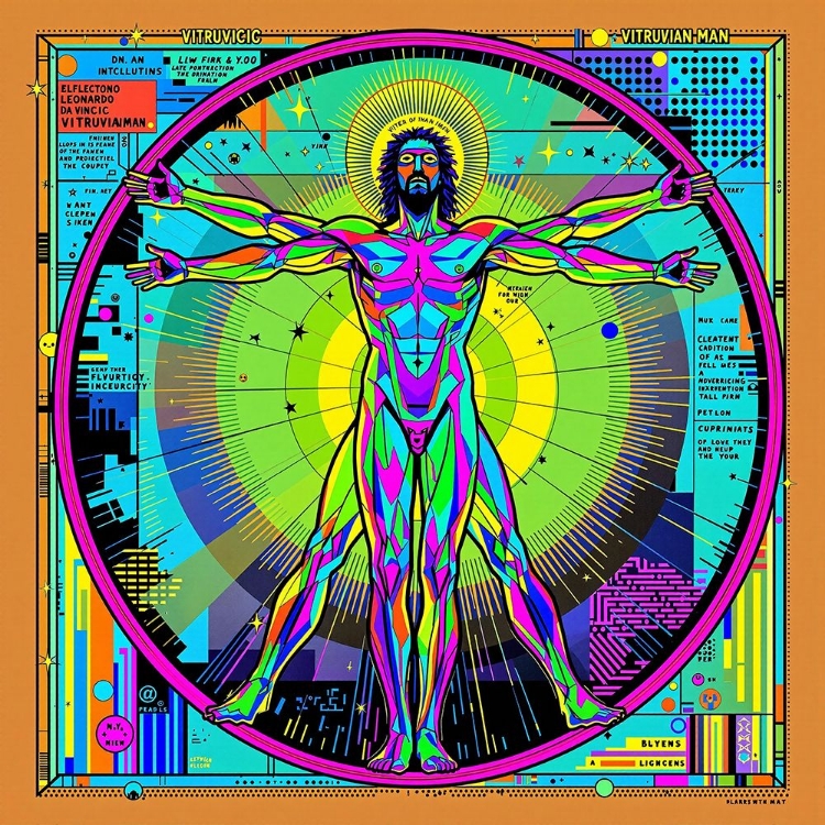 Picture of VITRUVIAN MAN POP ART IV