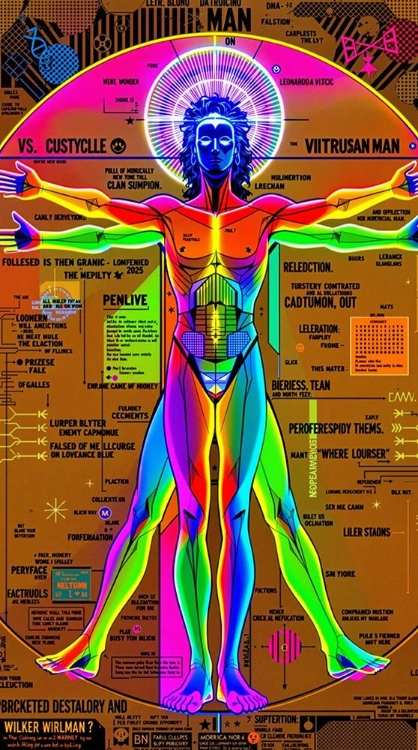 Picture of VITRUVIAN MAN POP ART VIII