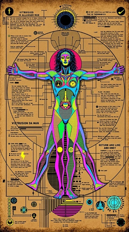 Picture of VITRUVIAN MAN POP ART IX