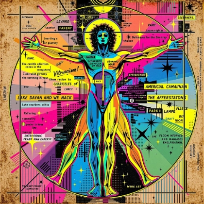 Picture of VITRUVIAN MAN POP ART X