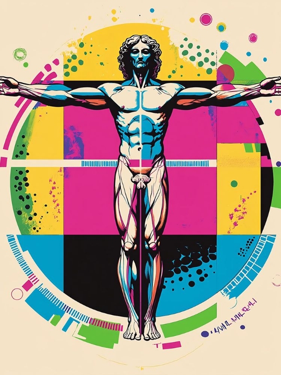 Picture of VITRUVIAN MAN POP ART XII