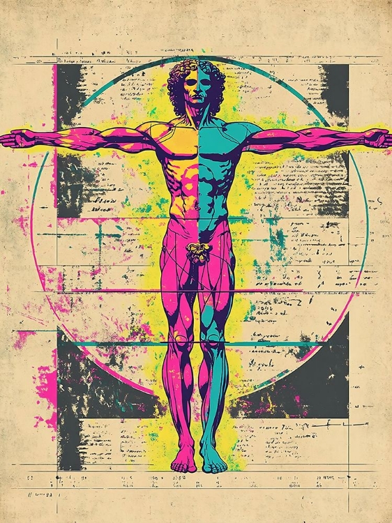 Picture of VITRUVIAN MAN POP ART XIII