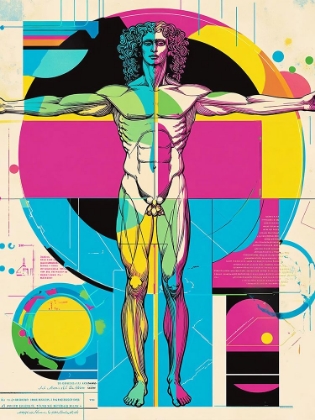 Picture of VITRUVIAN MAN POP ART XIV