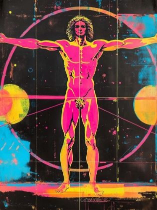 Picture of VITRUVIAN MAN POP ART XV