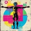Picture of VITRUVIAN MAN POP ART XVIII