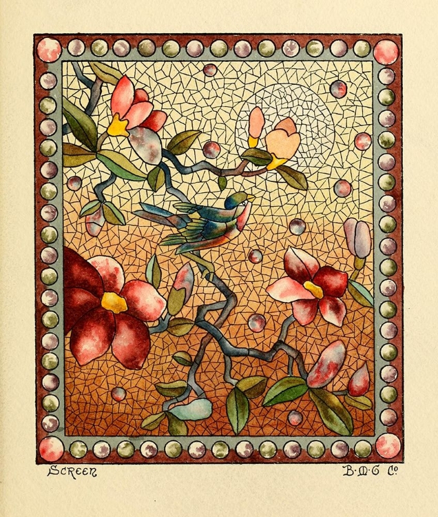 Picture of BELCHER MOSAIC GLASS 1886 - 16 DESIGN BY BMG CO