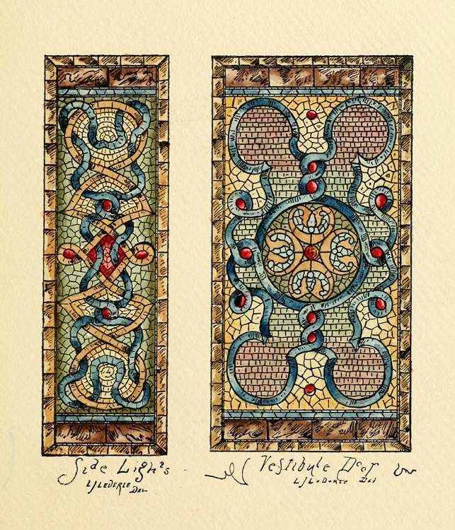 Picture of BELCHER MOSAIC GLASS 1886 - 33 DESIGN BY LJ LEDERIE