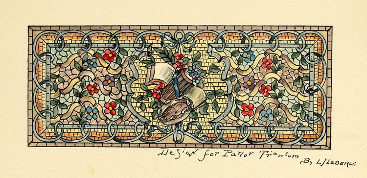 Picture of BELCHER MOSAIC GLASS 1886 - 34 DESIGN BY LJ LEDERIE