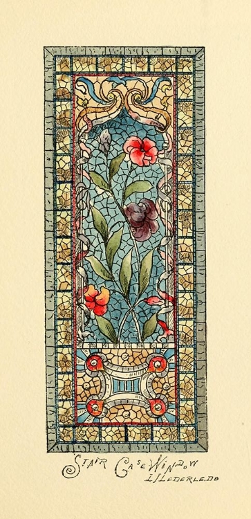 Picture of BELCHER MOSAIC GLASS 1886 - 35 DESIGN BY LJ LEDERIE