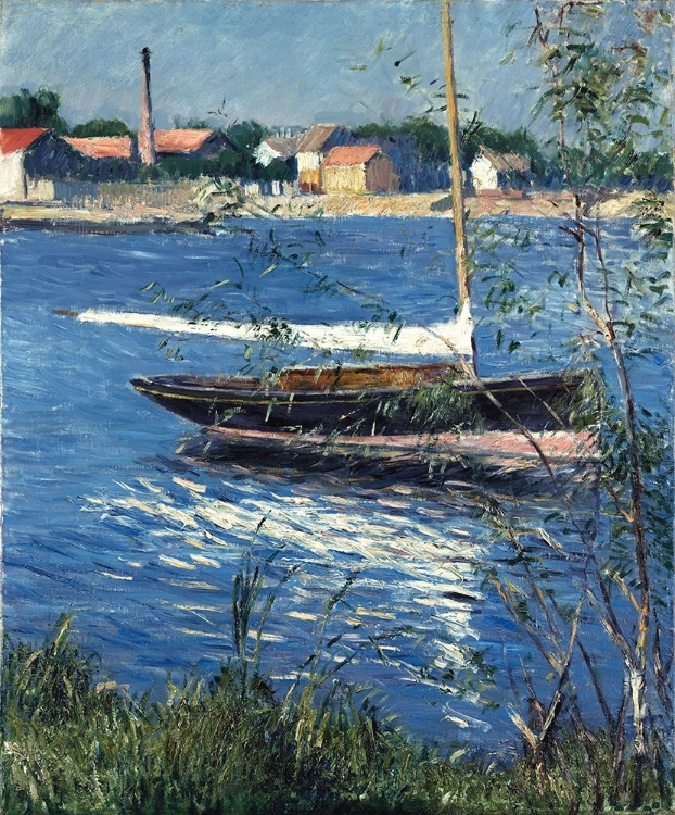 Picture of BOAT AT ANCHOR ON THE SEINE AT ARGENTEUIL CA 1884