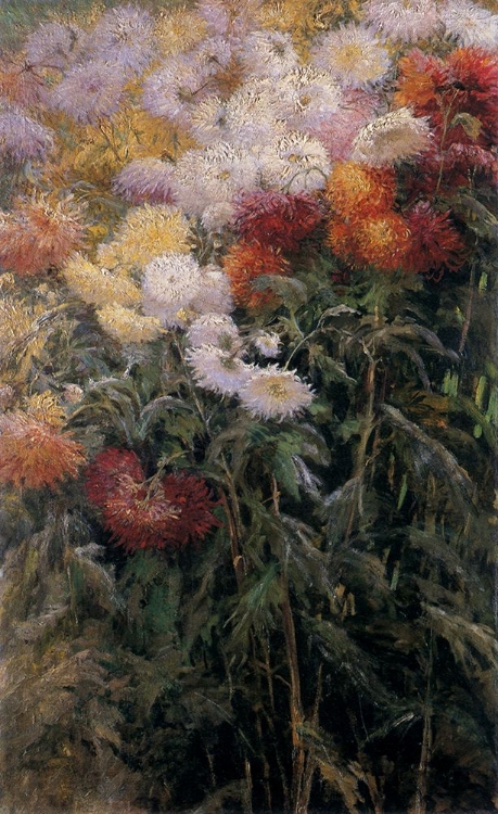Picture of CLUMP OF CHRYSANTHEMUMS AT PETIT-GENNEVILLIERS 1893