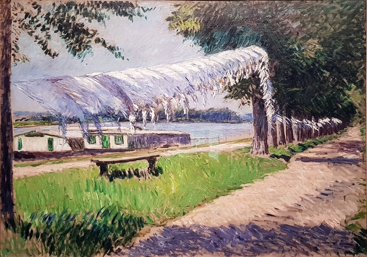 Picture of DRYING LAUNDRY ON THE BANKS OF THE SEINE 1892