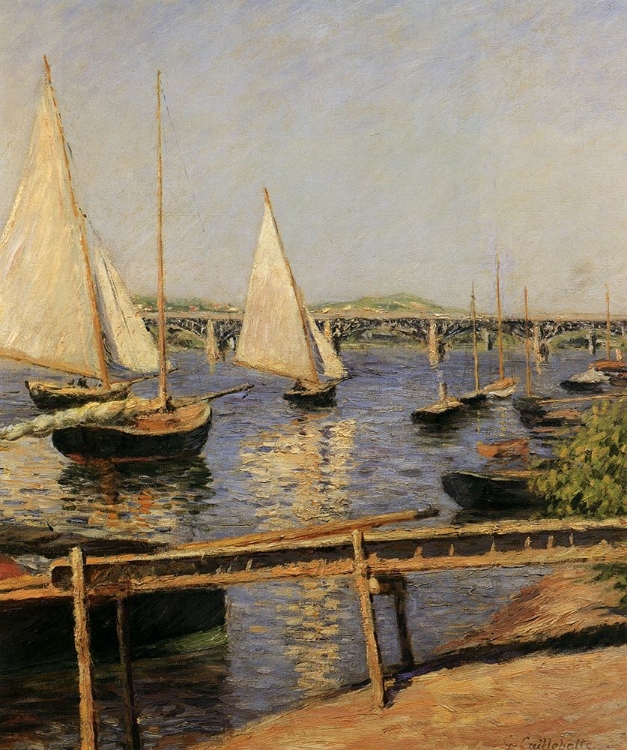 Picture of SAILING BOATS AT ARGENTEUIL CA 1888