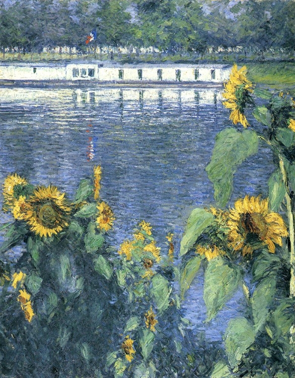 Picture of SUNFLOWERS ON THE BANKS OF THE SEINE CA 1886