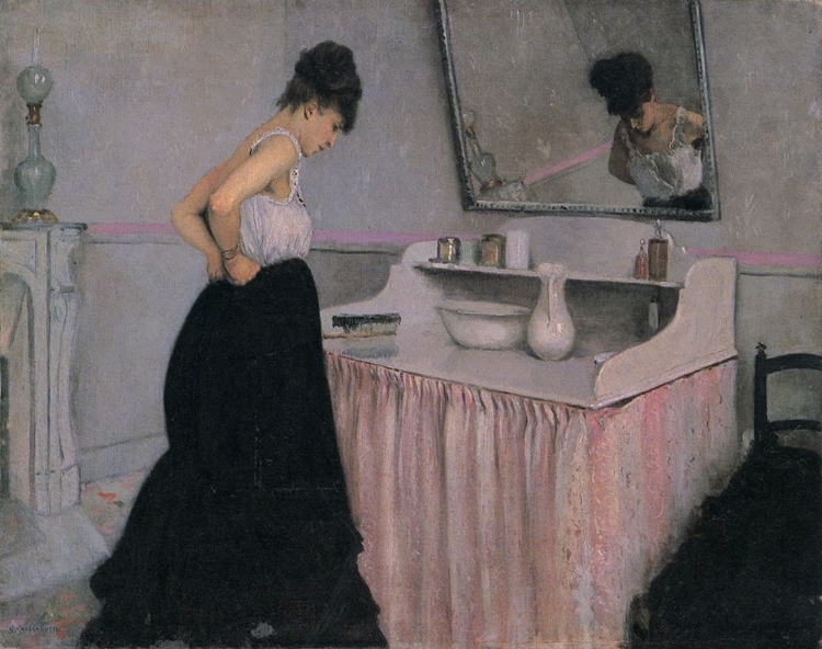 Picture of WOMAN AT A DRESSING TABLE CA 1873