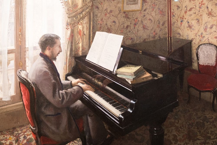 Picture of YOUNG MAN AT THE PIANO 1876