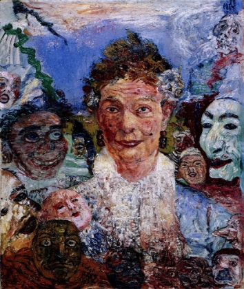 Picture of OLD WOMAN WITH MASKS 1889