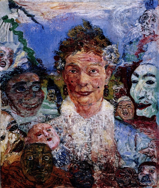 Picture of OLD WOMAN WITH MASKS 1889