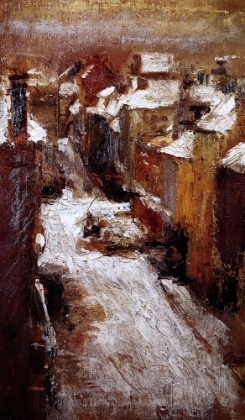 Picture of RUE DE FLANDRE IN THE SNOW 1881
