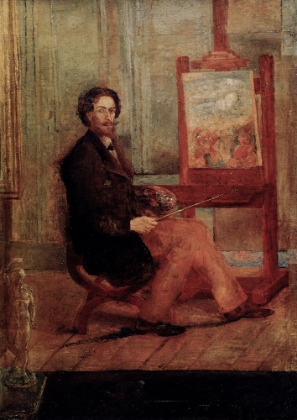 Picture of SELF-PORTRAIT AT HIS EASEL 1890