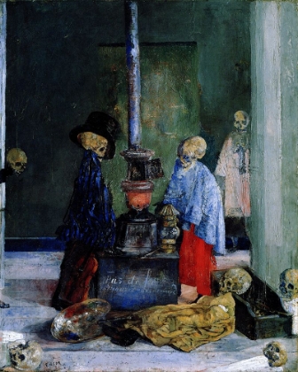 Picture of SKELETONS TRYING TO WARM THEMSELVES 1889