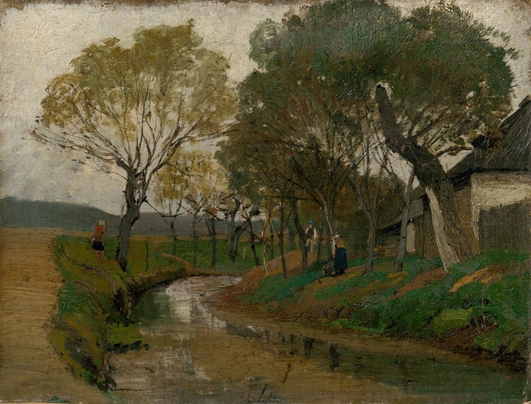 Picture of BROOK BEHIND THE BARN