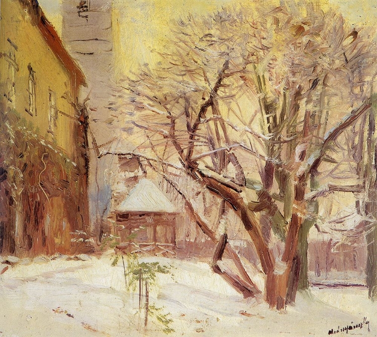 Picture of COURTYARD IN WINTER 1910