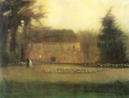 Picture of PARK AT DUSK CA 1910