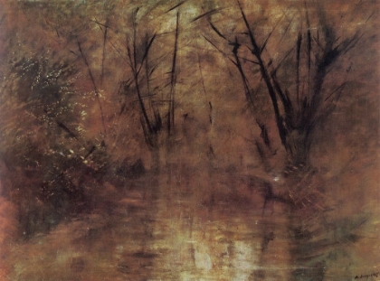 Picture of WILLOW GROVE BY THE RIVER 1890