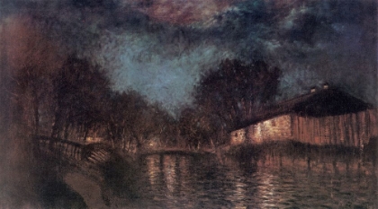 Picture of WILLOW GROVE BY THE RIVERWINTER FOREST 1905