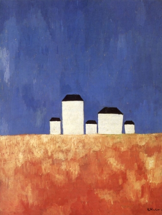 Picture of LANDSCAPE WITH FIVE HOUSES 1928