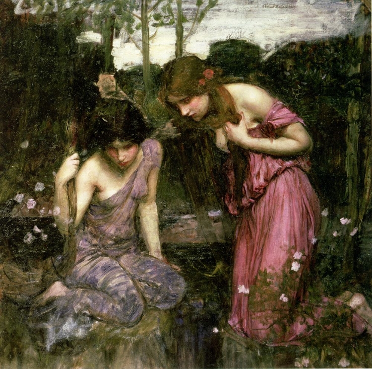 Picture of NYMPHS FINDING HEAD OF ORPHEUS, STUDY 1901